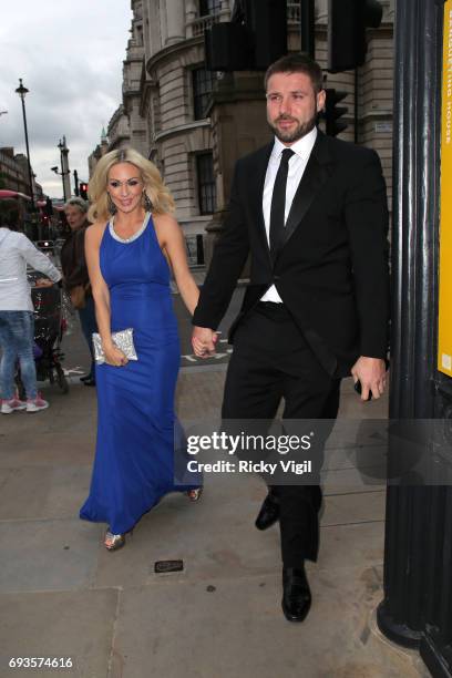 Kristina Rihanoff and Ben Cohen attend Together for Short Lives Midsummer Ball at Banqueting House on June 7, 2017 in London, England.