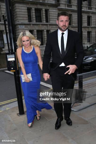 Kristina Rihanoff and Ben Cohen attend Together for Short Lives Midsummer Ball at Banqueting House on June 7, 2017 in London, England.