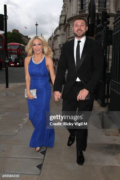 Kristina Rihanoff and Ben Cohen attend Together for Short Lives Midsummer Ball at Banqueting House on June 7, 2017 in London, England.