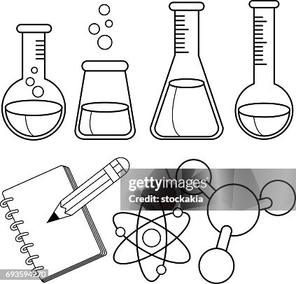Conjunto De Ciencias Y Química Blanco Y Negro Para Colorear Página Del Libro Ilustración de stock - Getty Images Conjunto De Ciencias Y Química Blanco Y Negro Para Colorear Página Del Libro Ilustración de stock - Getty Images