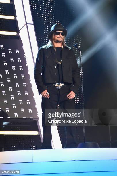 Kid Rock speaks onstage during the 2017 CMT Music Awards at the Music City Center on June 6, 2017 in Nashville, Tennessee.