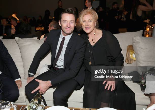 Hugh Jackman and Deborra-Lee Furness attend the 2017 Stephan Weiss Apple Awards on June 7, 2017 in New York City.