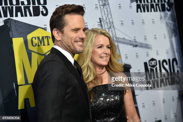 Actor Charles Esten and Patty Hanson attend the 2017 CMT Music Awards at the Music City Center on June 7, 2017 in Nashville, Tennessee.