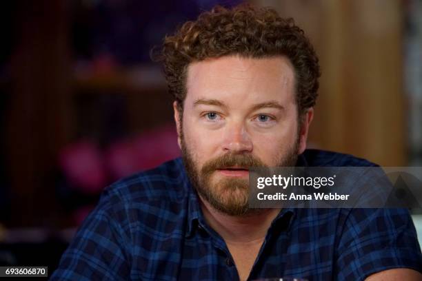 Danny Masterson speaks during a Launch Event for Netflix "The Ranch: Part 3" hosted by Ashton Kutcher and Danny Masterson at Tequila Cowboy on June...
