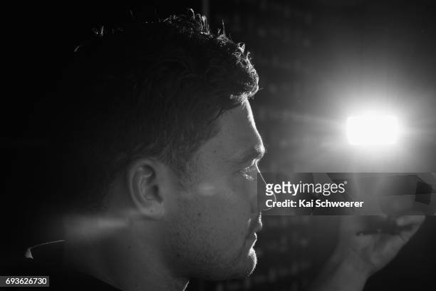 David Havili looks on during a Crusaders media conference on June 8, 2017 in Christchurch, New Zealand.