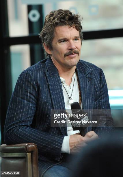 Actor Ethan Hawke attends Build to discuss 'Maudie' at Build Studio on June 7, 2017 in New York City.