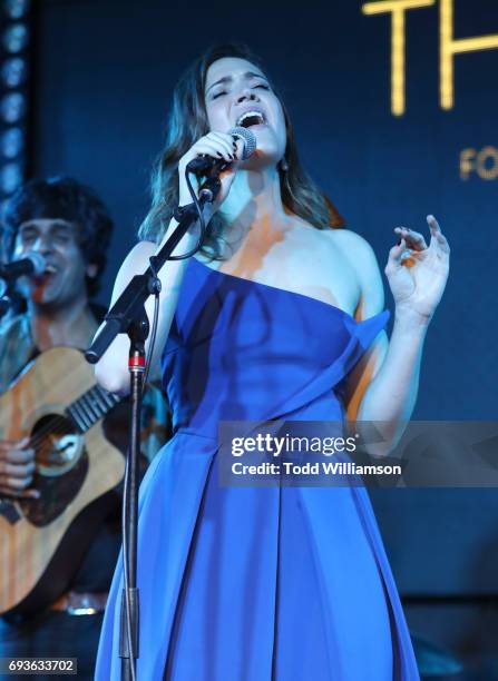 Mandy Moore performs at 20th Century Fox Television & NBC's "This Is Us" FYC Screening And Panel at The Cinerama Dome on June 7, 2017 in Los Angeles,...