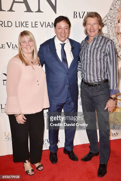 Tonia Ulsh, Eddie LeVian and Ron Leitzel attend the 2018 Le Vian Red Carpet Revue the at The Lagoon Ballroom at the Mandalay Bay Resort on June 7,...
