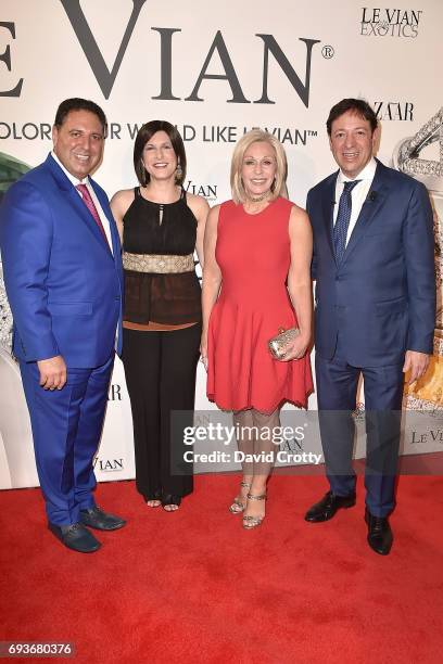 Moussa LeVian, Jamie Singleton, Stephanie Lawler and Eddie LeVian attend the 2018 Le Vian Red Carpet Revue the at The Lagoon Ballroom at the Mandalay...