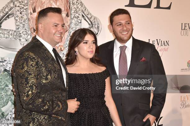 Ross Mathews, Alexa LeVian and Josh LeVian attend the 2018 Le Vian Red Carpet Revue the at The Lagoon Ballroom at the Mandalay Bay Resort on June 7,...