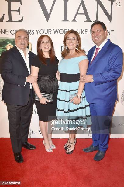 Mahtab Zar, Kamy Zar, Elizabeth LeVian and Moussa LeVian attend the 2018 Le Vian Red Carpet Revue the at The Lagoon Ballroom at the Mandalay Bay...