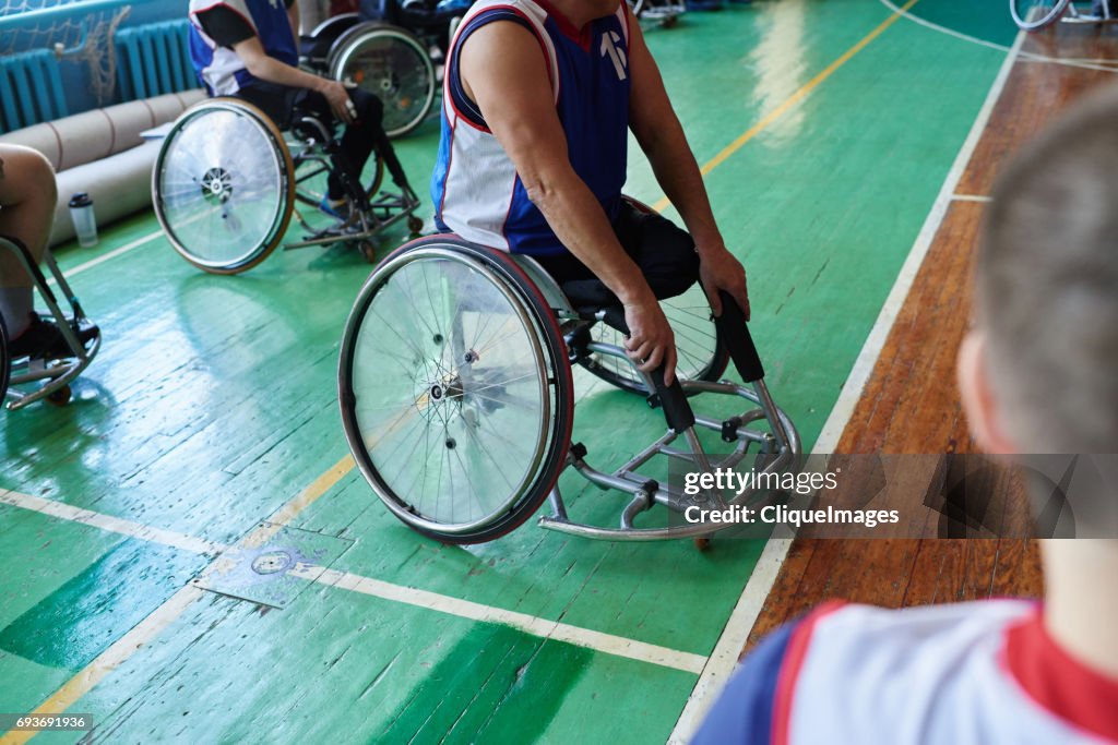 Adaptive athlete in wheelchair