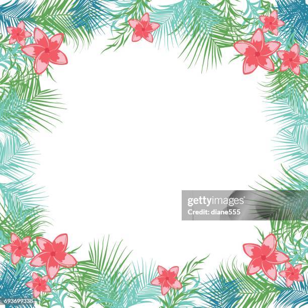 tropical plants background - coconut pattern stock illustrations