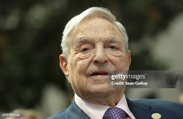 Financier and philanthropist George Soros attends the official opening of the European Roma Institute for Arts and Culture at the German Foreign...