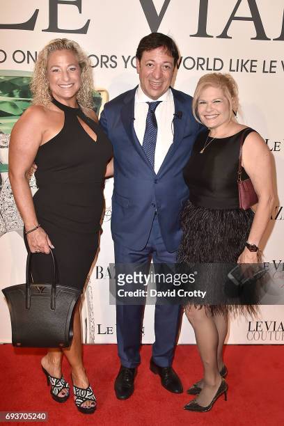 Donna Hostnick, Eddie LeVian and Franki Pethtel attend the 2018 Le Vian Red Carpet Revue the at The Lagoon Ballroom at the Mandalay Bay Resort on...