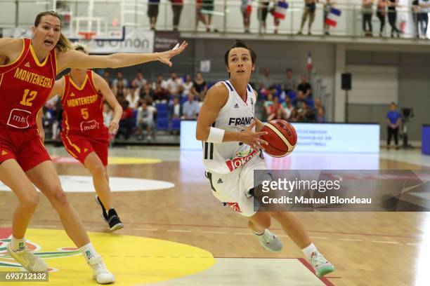 Celine Dumerc of France during the international women's Friendly Match between France and Montenegro on June 2, 2017 in Bordeaux, France.