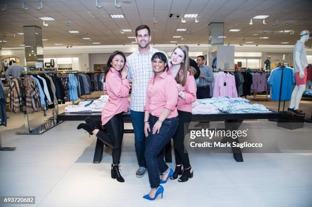 Tran, New England Patriots Football Player Stephen Gostkowski, Suly Rodriguez and Meg Barrett attends the for Mizzen+Main at Nordstrom Westfarms on...