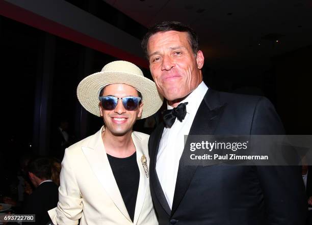 Cassidy and Lifetime Achievement Award Honoree Tony Robbins attend the 2017 Graduation Gala to benefit Happy Hearts Fund held at Aspire at One World...