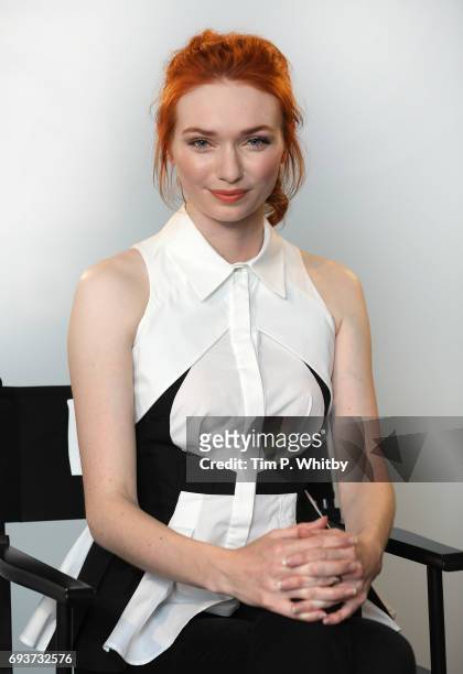 Actress Eleanor Tomlinson poses for a photo after speaking about her role in the television series 'Poldark' at the Build LDN event at AOL London on...