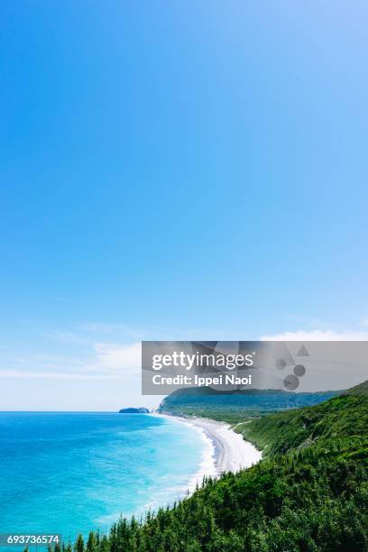 niijima island of tokyo from above, fuji-hakone-izu national park - fuji hakone izu national park stock-fotos und bilder