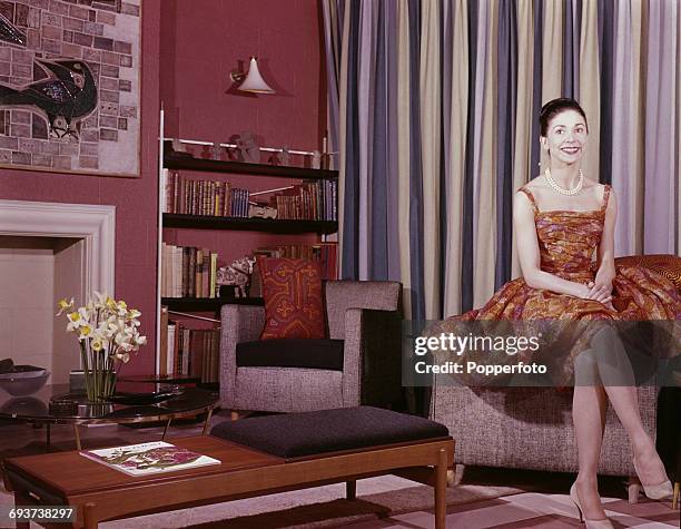 English ballerina Margot Fonteyn pictured at home in London in London in 1961.