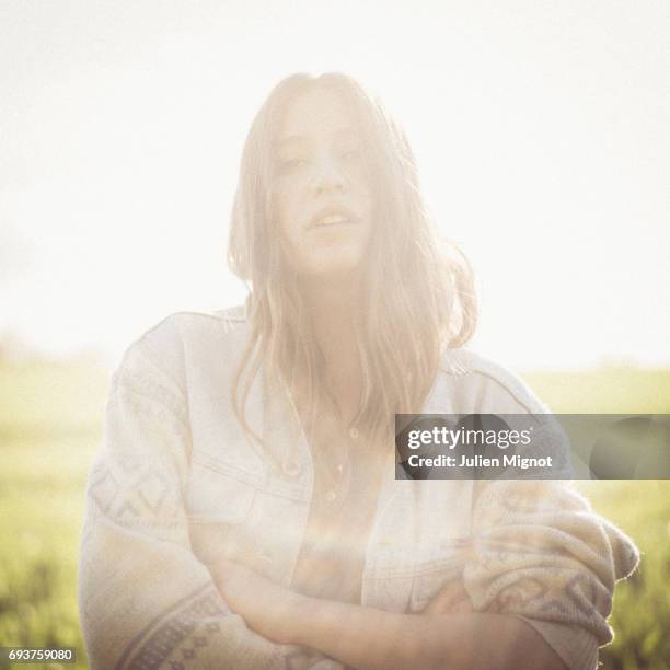 Actress and singer Izia Higelin is photographed for Self Assignment on May 13, 2017 in Paris, France.