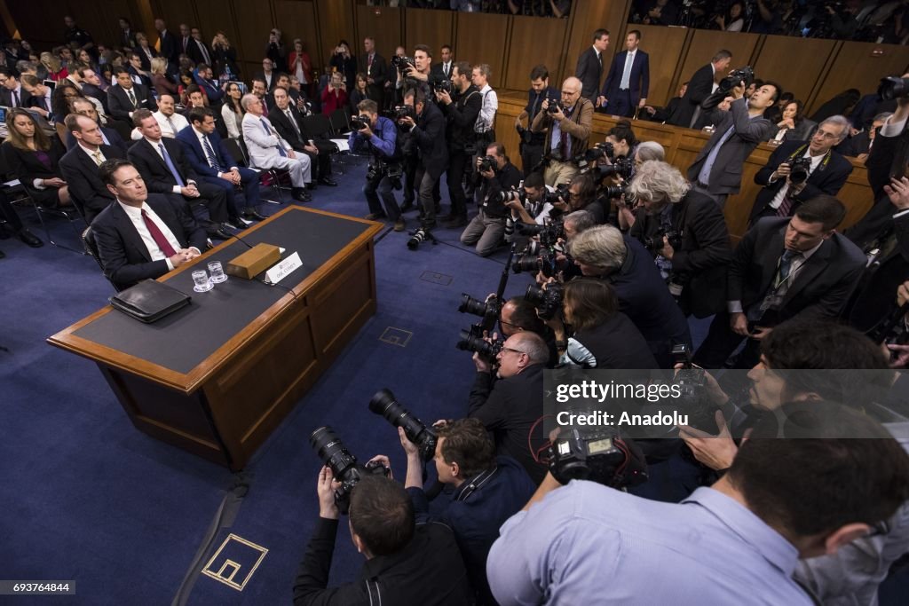 Former FBI Director James Comey testifies before Congress