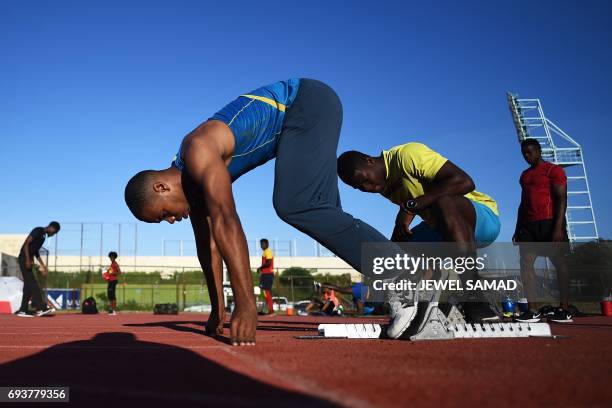 Local sprinter trains in an outfield track at the national stadium in Kingston, Jamaica, on June 8, 2017. Usain Bolt's imminent retirement is a blow...