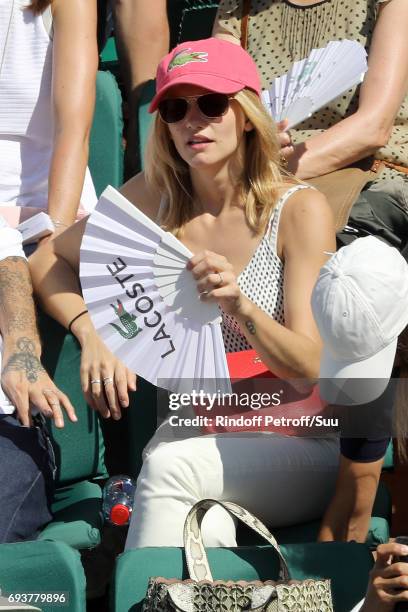 Actress Margot Bancilhon is spotted at Roland Garros on June 8, 2017 in Paris, France.