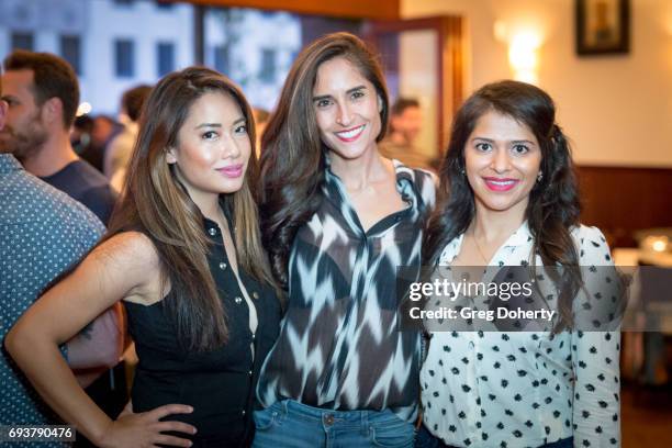 Nikki McKenzie, Shadee Malekafzali and Kosha Patel attend the "Landing Up" World Premiere during 20th Annual Dances With Films at TCL Chinese 6...