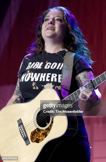 Ashley McBryde performs during Marty Stuart's 16th Annual Late Night Jam at Ryman Auditorium on June 7, 2017 in Nashville, Tennessee.