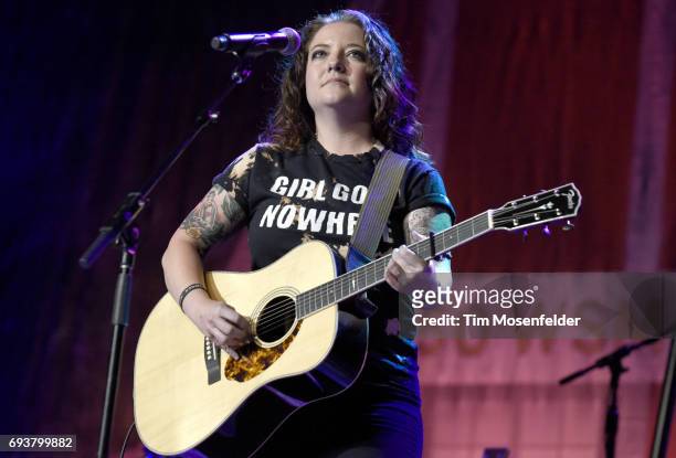 Ashley McBryde performs during Marty Stuart's 16th Annual Late Night Jam at Ryman Auditorium on June 7, 2017 in Nashville, Tennessee.
