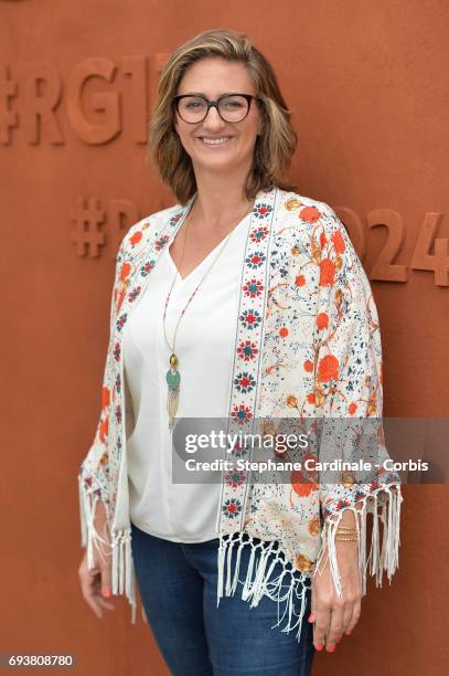 Tennis Player Mary Pierce attends the French Tennis Open 2017 - Day Twelve at Roland Garros on June 8, 2017 in Paris, France.