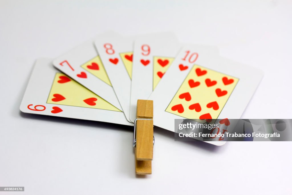 Close-Up Of Gambling Cards On Table