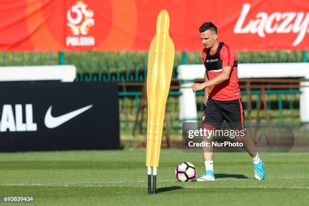 Slawomir Peszko of Polish team soccer in Warsaw, Poland, on 6 June 2017. The team is in preparation for the World Cup qualifying match against...