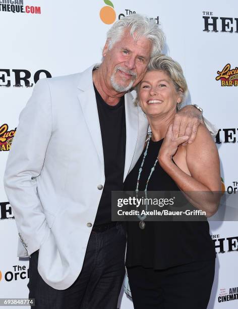 Actors Barry Bostwick and Sherri Jensen Bostwick arrive at the Los Angeles premiere of 'The Hero' at the Egyptian Theatre on June 5, 2017 in...