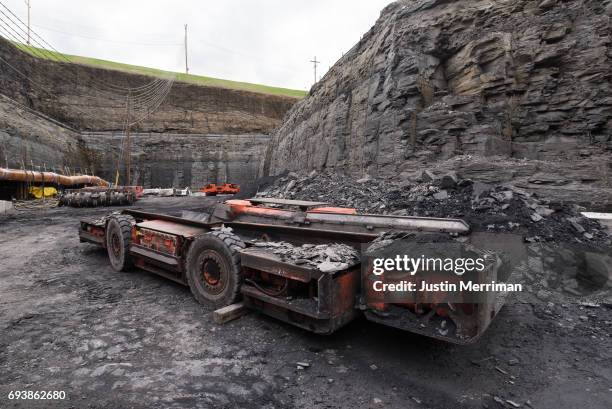 Mining equipment sits outside of the entrance to Corsa Coal's Acosta Deep Mine on June 8, 2017 in Friedens, Pennsylvania. The mine, which celebrated...