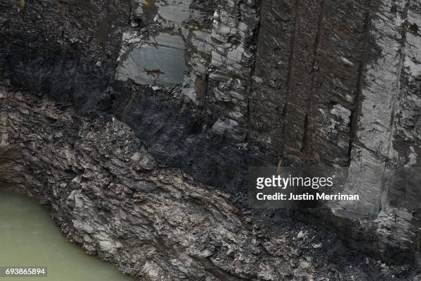 The Lower Kittanning coal seam is exposed near the entrance of Corsa Coal's Acosta Deep Mine on June 8, 2017 in Friedens, Pennsylvania. The mine,...