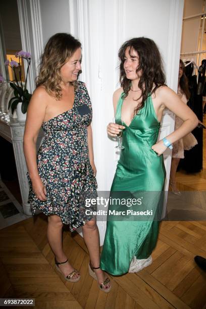 Jade Jagger and daughter Amba Jackson attend the 'Jade Jagger x Karoline Lang' exclusive collaboration cocktail at Maison Karoline Lang on Avenue...