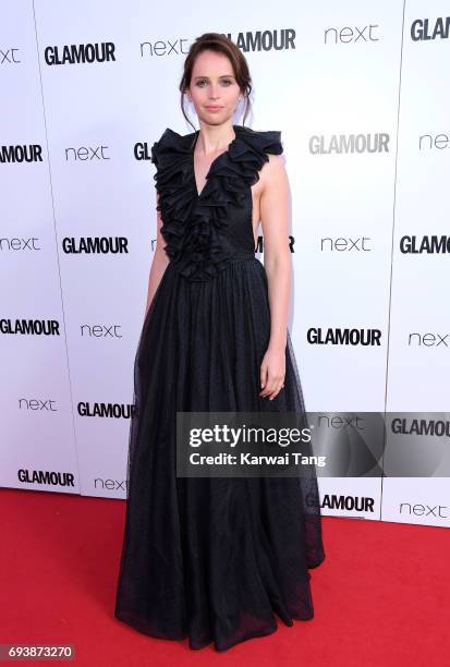 Felicity Jones attends the Glamour Women of The Year Awards 2017 at Berkeley Square Gardens on June 6, 2017 in London, England.