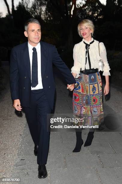 Alessia Marcuzzi and Paolo Calabresi Marconi attend McKim Medal Gala at Villa Aurelia on June 7, 2017 in Rome, Italy.