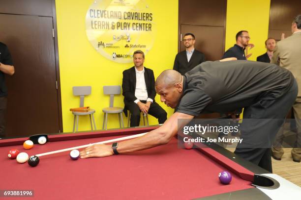 James Jones of the Cleveland Cavaliers at the 2017 NBA Finals Cares Legacy Project as part of the 2017 NBA Finals on June 8, 2017 at Boys & Girls...