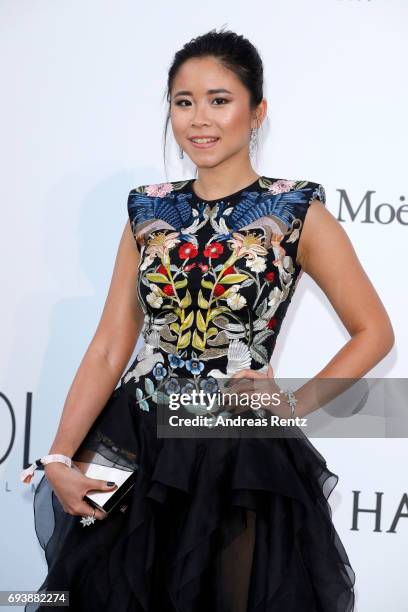 Nga Nguyen arrives at the amfAR Gala Cannes 2017 at Hotel du Cap-Eden-Roc on May 25, 2017 in Cap d'Antibes, France.