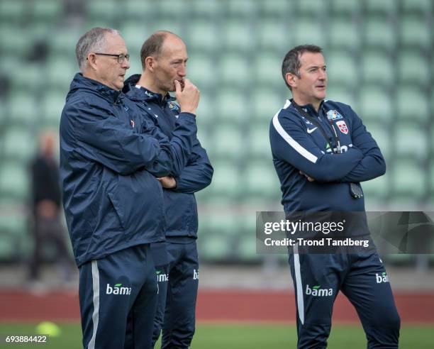 Lars Lagerback, during Norwegian Men Training Session at Ullevaal Stadion on June 6, 2017 in Oslo, Norway.