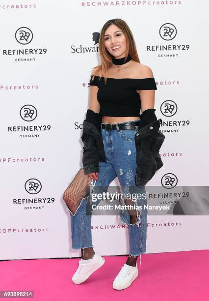 Anna Maria Damm attends the Schwarzkopf x Refinery29 event at Bar Babette on June 8, 2017 in Berlin, Germany.