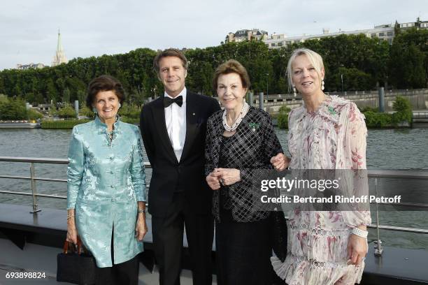 Princess Chantal de Bourbon-Parme, Emmanuel Philibert of Savoy, Prince of Venice, Princess Maria-Pia de Savoy Bourbon and Princess Helene de...