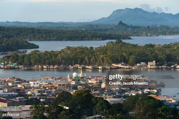 overlooking bongao, capital city of tawi-tawi. - tawi tawi stock pictures, royalty-free photos & images