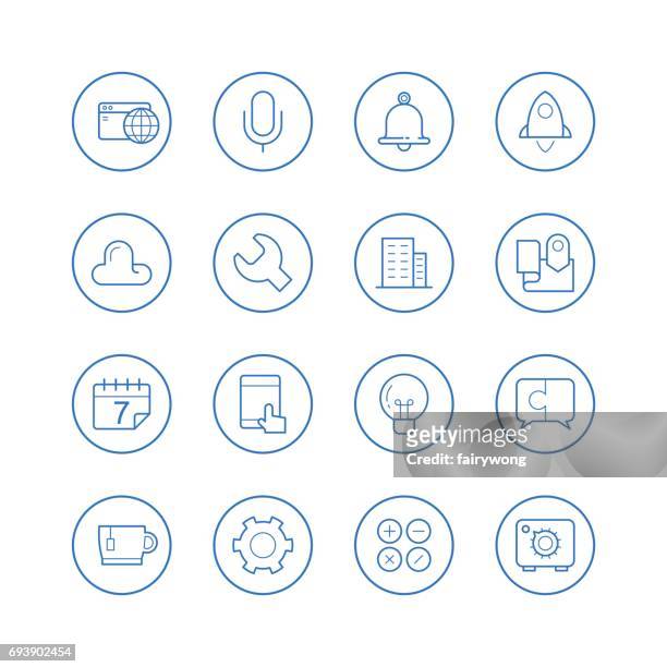 business and office icons - voice search stock illustrations