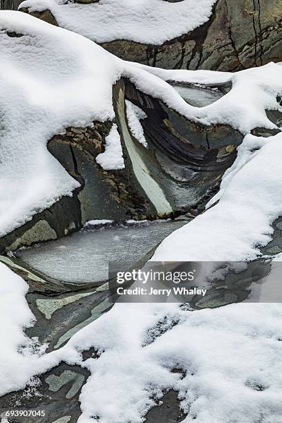 water carved rocks, greenbrier, snow, winter - jerry whaley 個照片及圖片檔