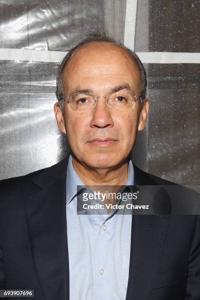 Former President of Mexico Felipe Calderon attends the "Mano A Mano" exposition on June 7, 2017 in Mexico City, Mexico. The objective of this...